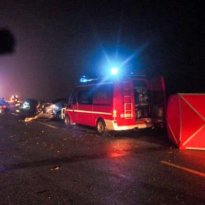 Karambol na autostradzie A2 – dwie ofiary śmiertelne