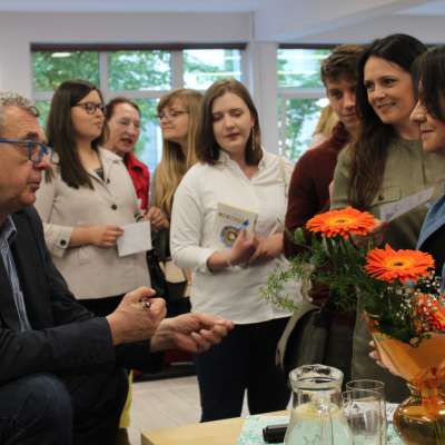 Grzegorz Miecugow odwiedził słubicką bibliotekę
